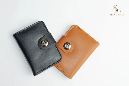 Pure Synthetic Wallet With Magnetic Button Lock